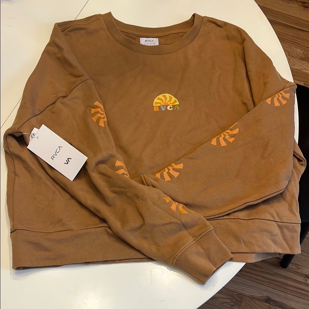 RVCA Brown Graphic Sweatshirt